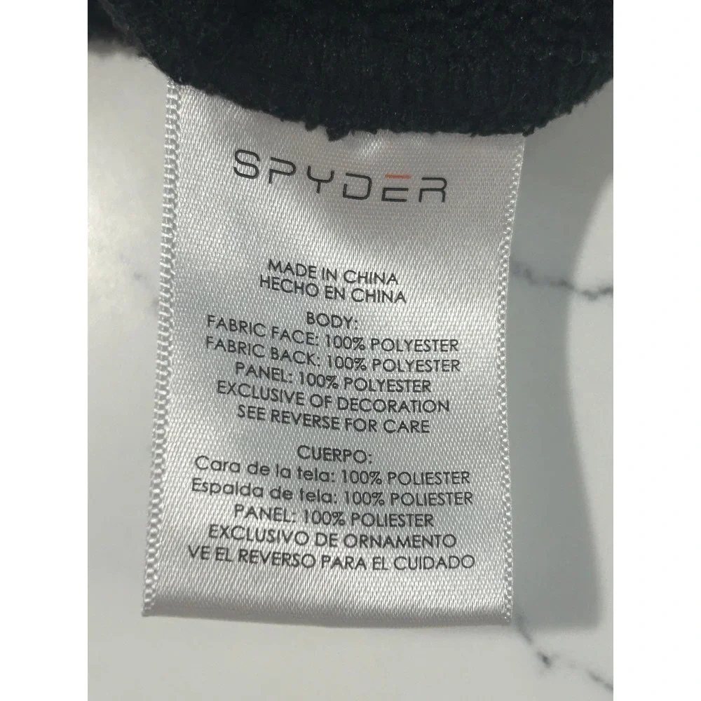 Spyder‎ Boys Full Zip Technical Fleece Jacket Black Large 14/16 Gorpcore Outdoor